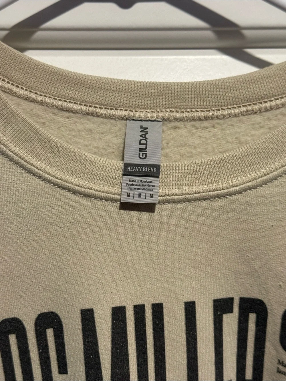Gildan Unisex Mac Miller Cream Crewneck Sweatshirt - Size Medium